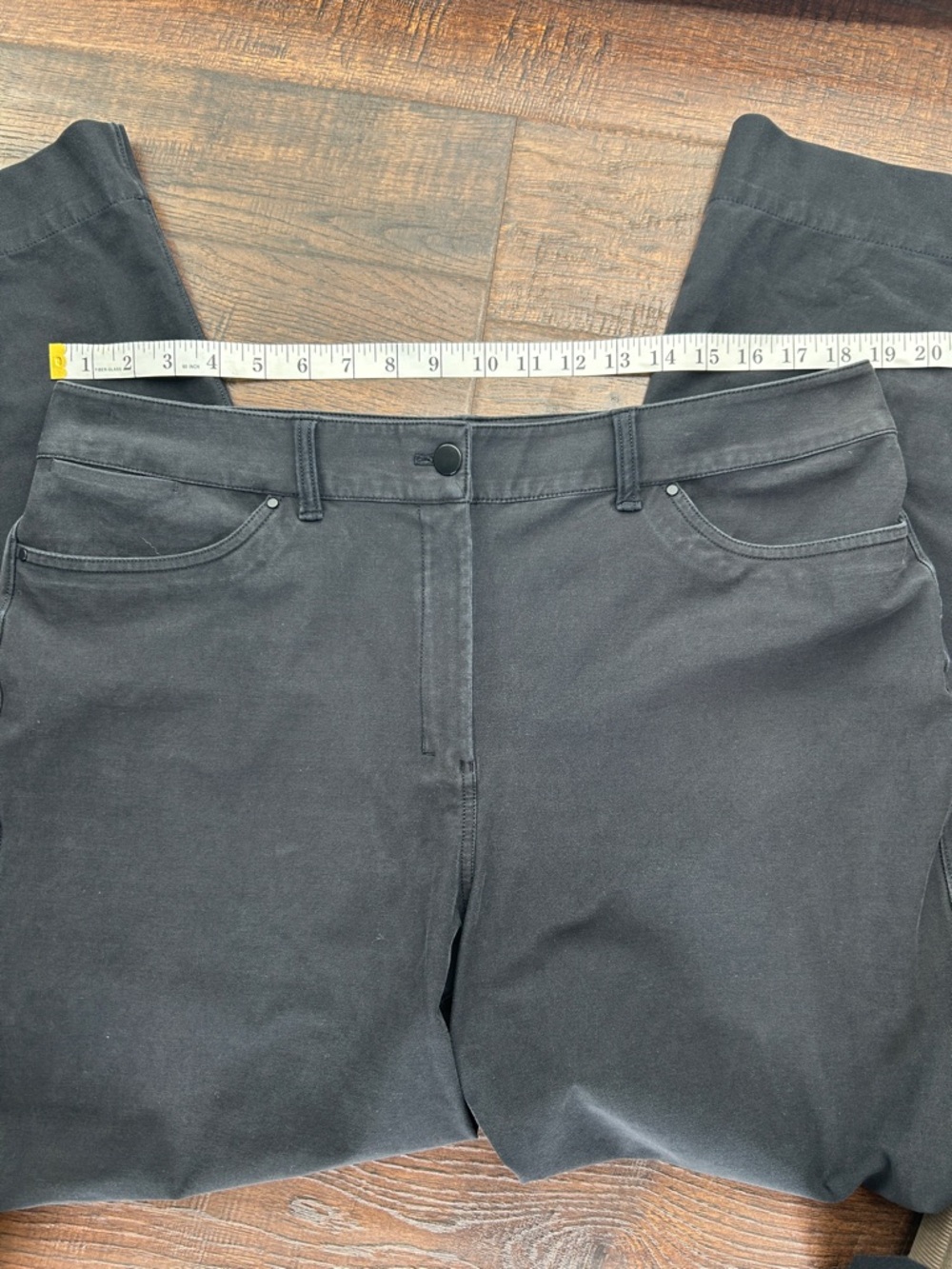 Lululemon City Sleek 5 Pocket Wide Leg High Rise Pants Women’s 33 Black‎ W5ENJS - Picture 6 of 8